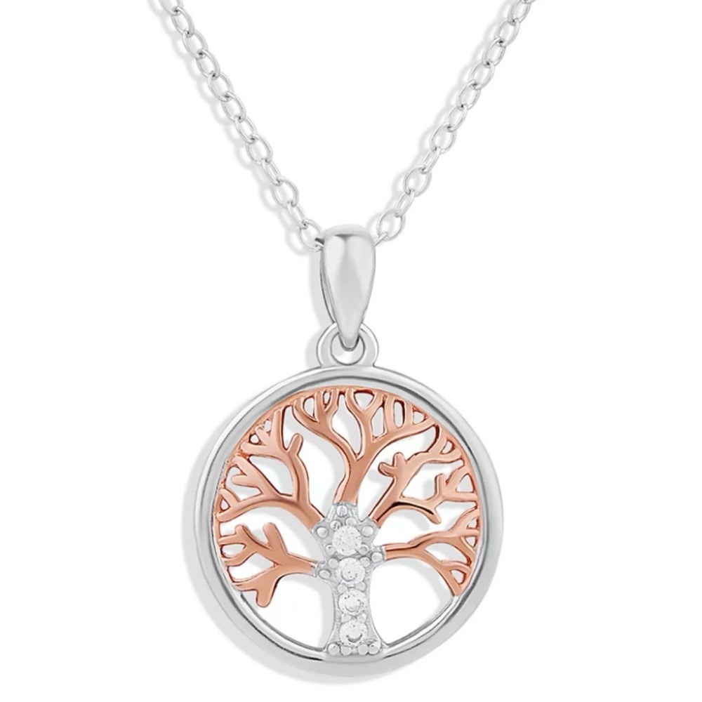 Giani Bernini Two-Tone Tree of Life Pendant Necklace - Picture 3 of 6